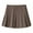 Coffee, variant on Pleated Skirts for Women, Women's Waist Chain Aline Skirt High Waist Check Pleated Skirt Women's Skirts Black L