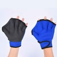 thumbnail image 7 of Swimming Resistance Gloves - Webbed Gloves for Water Aerobics, Aquatic Fitness, and Swim Training - Blue, 7 of 7