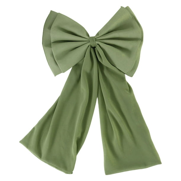 Christmas Double-Layer Oversized Bow With Flowing Tails Statement Hanging Decoration For Trees Banisters And Mantels