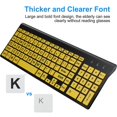 thumbnail image 4 of Combinación inalámbrica de teclado y ratón de impresión grande con receptor USB para personas mayores y personas con discapacidad visual y baja visión, 4 of 5