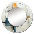 thumbnail image 3 of Designart "Beige Minimalist Collage VI" Abstract Collages Round Mirror Wall Décor Mid-Century - Large Multi-Color Round Mirror - Round Mirror 23" x 23" Inch, 3 of 6