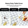 thumbnail image 6 of Romanstile Rectangle Tablecloth Vinyl Tablecloths Waterproof Stain Resistant PVC Table Cover for Dining,Picnic,Outdoor 54 x 78inch White Black Large Plaid, 6 of 8