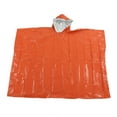 thumbnail image 1 of Poncho de emergencia reutilizable naranja emergencia impermeable aislamiento Poncho manta para supervivencia al aire libre Camping 100x127cm, 1 of 5