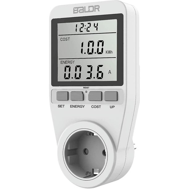 Strommessgert 3680w,stromzhler Fr Steckdose, Energiekostenmessgert Mit Grosem Lcd-bildschirm Und Maximale Berlastsicherung, Stromzhler Fur Zuhause (nosotros