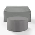 thumbnail image 2 of Crosley Furniture Covers 2-Pc Traditional Vinyl Outdoor Sofa Cover Set in Gray, 2 of 9
