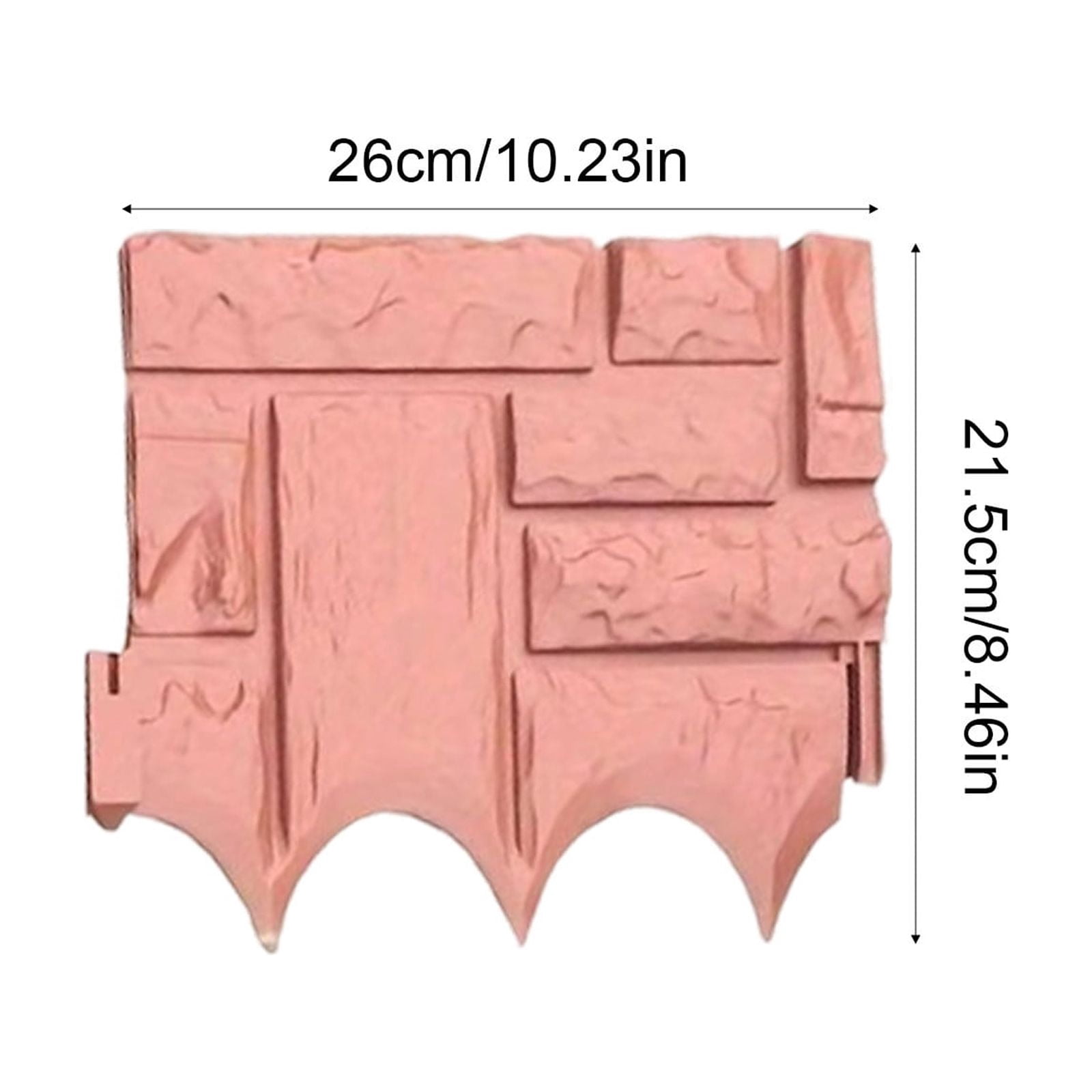 Plastic Garden Landscape Border, Tree Ring Barrier & Grass Stone Separation Fence, Interlocking Decorative Yard Edging for DIY Outdoor Landscaping, 10.24" x 8.46", AKLJWH