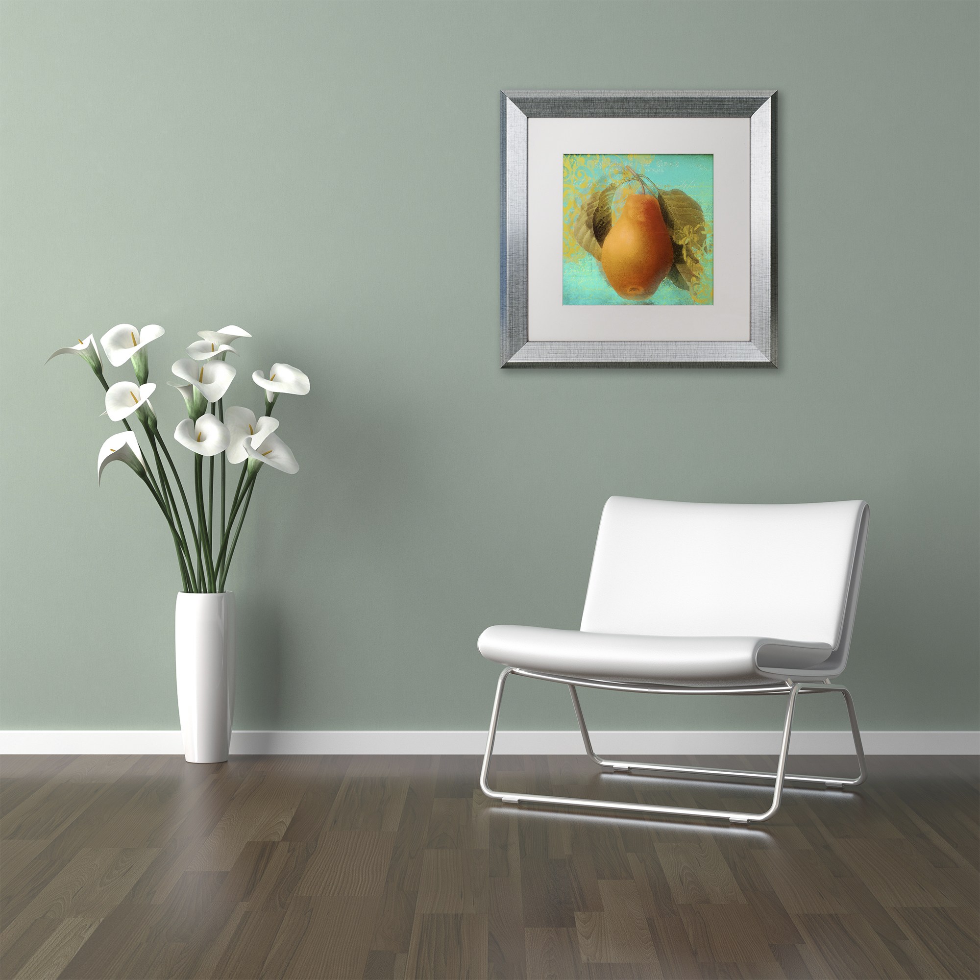 Trademark Fine Art "Glowing Fruits IV" Canvas Art by Color Bakery White Matte, Silver Frame