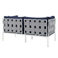 thumbnail image 3 of Modway Harmony Sunbrella® Outdoor Patio Aluminum Loveseat in Gray Navy, 3 of 6