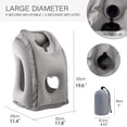 thumbnail image 2 of Inflatable Travel Pillows for Airplane, Blow Up Neck Pillow for Sleeping, Travel Essentials for Long Flight Support Head, Neck and Lumbar, Used for Car/Bus/Train/Office Rest, Adults Kids-Grey, 2 of 9