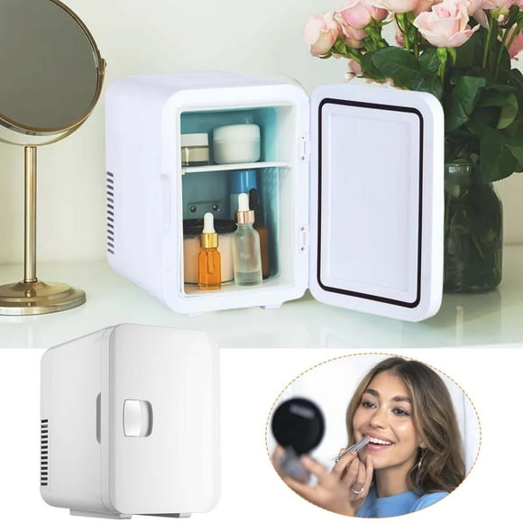 6-Liter Mini Refrigerator, Dual Function Cooler Heats, Compact Design, For Cars Dorms Offices, Portable Cooling Heating, Stylish Slim, Energy Efficient, Travel Companion SOPABCP Under 10