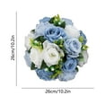 thumbnail image 3 of RBCKVXZ 10" Silk Rose Ball Centerpiece - Realistic Artificial Flower Sphere for Wedding Reception Tables, Home Dining Room Decor & Party Centerpieces, 3 of 6