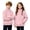 Pink, variant on Fancifize Half Zip Sherpa Fleece Sweatshirts for Boys Girls, Mock Neck Fuzzy Warm Pullover Tops with Pockets, 3-14 Years