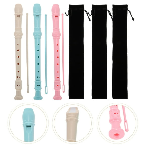 Masteelf 3 Sets Kids Educational Clarinet 8-hole Clarinet Plaything Kids Wind Instrument