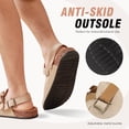thumbnail image 5 of HSBDNZQ Women's Suede Clogs with Back Strap Men's Cork Footbed Leather Mules Clogs for Women Comfort Memory Foam Slingback Clog Sandals with Adjustable Buckle Slip on Potato Shoes, 5 of 7
