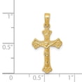 thumbnail image 3 of Real 14kt Yellow Gold INRI Crucifix Charm Pendant; for Adults and Teens; for Women and Men, 3 of 4
