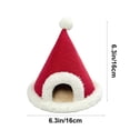 thumbnail image 3 of Neoargh Christmas Pet Bed, Cozy Guinea Pig House, Christmas Hat Design, Soft Fabric, Washable Bed, Non-Slip Base, 3 of 8