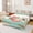 Green Pink C, variant on Feelyou Floral Wood Letter L Twin Sheets for Kids, Farmhouse Rose Flower Bedding, Pink Teal, 3pcs, 1 Flat Sheet, 1 Fitted Sheet and 1 Pillowcase