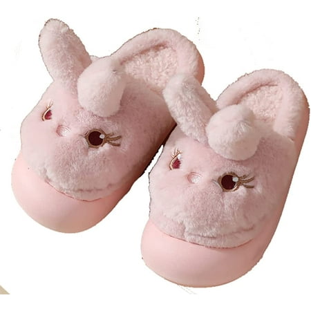 

PIKADINGNIS Unisex Bunny Slippers Non-Slip Winter Cozy Warm Plush Lined Couple House Slippers Indoor & Outdoor