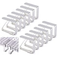 thumbnail image 1 of Soportes grandes y ajustables para cenas al aire libre, jardines, picnics, bodas: sujetamanteles, pinzas para manteles antideslizantes de acero inoxidable de 8 x 7, paquete de 12, 1 of 5