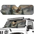 thumbnail image 2 of Yuyamidu Eagle Windshield Sun Shade for Jeep Wrangler JL JLU & Gladiator JT, Foldable Sun Visor Protector Blocks UV Rays and Keep Vehicle Cool, 2 of 7