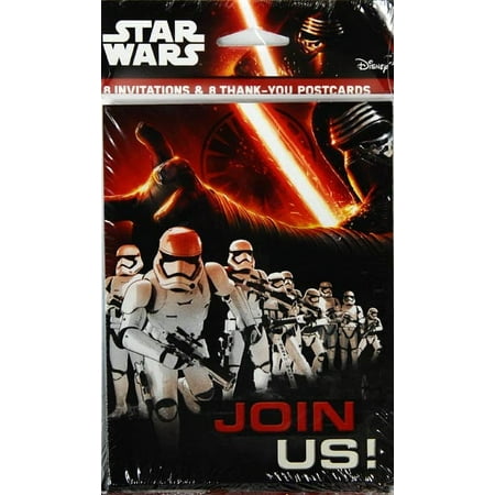Star Wars VII Party Invite and Thank You Pack, 8ct