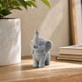 thumbnail image 6 of 1 Pair Elephant Decor Figurine Resin Elephants Statue Decor for Home Office Bookshelf Stand Shelf Living Room Bedroom Decorations Gifts for Women Mom, 6 of 7