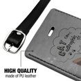 thumbnail image 3 of So Cute Cat Kitten Catastrophic Rectangle Leather Luggage Card Suitcase Carry-On ID Tag, 3 of 8