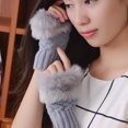 thumbnail image 4 of 1 Pair Fashionable Hands Protection Autumn Winter Girls Gloves, 4 of 5