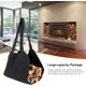 thumbnail image 4 of Bolsa para leña, paquete de lona portátil de gran capacidad, bolsa de transporte para chimenea o camping (negro) brillar Electrónica, 4 of 5