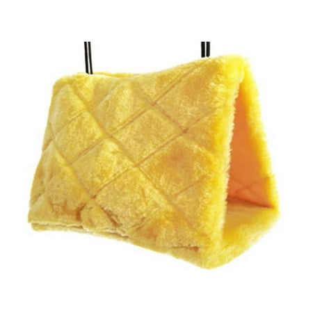 NUOLUX Bird Animal Plush Snuggle Hammock Hanging Snuggle Cave Happy Hut Hideaway - Size S (Yellow)