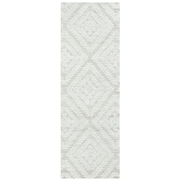 SAFAVIEH Micro-Loop Oraline Diamond Runner Rug, Beige/Brown, 2'3" x 7'