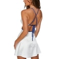 thumbnail image 5 of Coduop Women's V Neck Cut Out A Line Fit Mini Dress and Flare Flowy Short Dress, 5 of 7