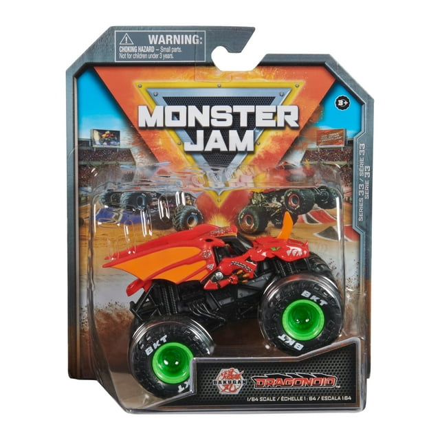 Camión fundido Monster Jam Dragonoid Serie 33 a escala 1:64