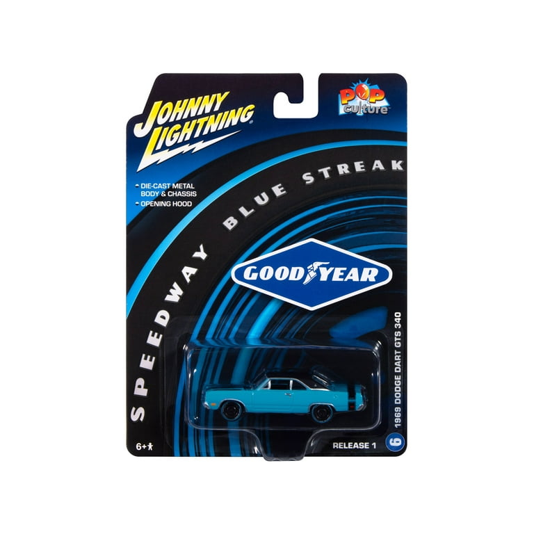 Johnny Lightning Pop Culture Goodyear Blue Streak 1969 Dodge Dart