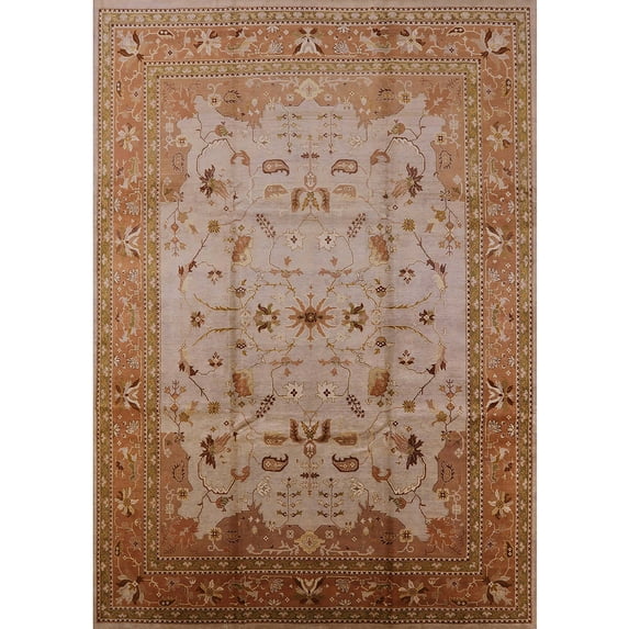 Ahgly Company Indoor Rectangle Mid-Century Modern Mahogany Brown Oriental Area Rugs, 5' x 7'