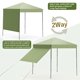 thumbnail image 5 of Gazebo Plegable para Jardín 2.5x2.5m - Toldo Impermeable con Protección UV, Altura Ajustable - Incluye Pared Lateral y Bolsa - Ideal para Terraza/Camping (Verde Claro, 1 Unidad), 5 of 8