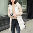 thumbnail image 4 of Niaviben Long Puffer Vest Women Hooded Vest Warm Vest for Women’s Vest Puffy Jackets Women Sleeveless Denim Vest Women Casual Jackets for Women Beige L, 4 of 4