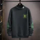 thumbnail image 2 of Sudadera para hombre, ropa blanca para hombre, jersey sin capucha, camiseta cálida, retazos, diseño estético de lujo, emo, suelta para invierno, 2 of 5
