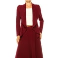 thumbnail image 6 of Women's Solid 2-Piece Set Open Front Blazer and Matching Midi Skirt, 6 of 8