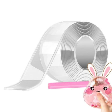 

Laideyi Tape Bubbles Adhesive Blowing Bubble Tape Multipurpose Transparent Poster Tape Handmade DIY Decompression And Straw Design enjoyment