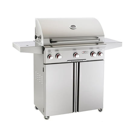 - American Outdoor Grill 30NCT T-Series 30 Inch Natural Gas Grill On Cart With Side Burner And Rotisserie Kit
