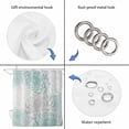 thumbnail image 5 of Aqua White Waterproof Fabric Shower Curtain,Abstract Grey Chrysanthemum Flower Floral Waterproof Fabric Shower Curtain for Bathroom Curtains Bathtubs Shower Curtains with 12 Hooks Standard 72x72, 5 of 8