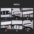 thumbnail image 4 of Bicycle Rear Seat Cycling MTB Bike PU Leather Soft Cushion Rear Rack Seat Children Carrier with Back Rest, 4 of 9