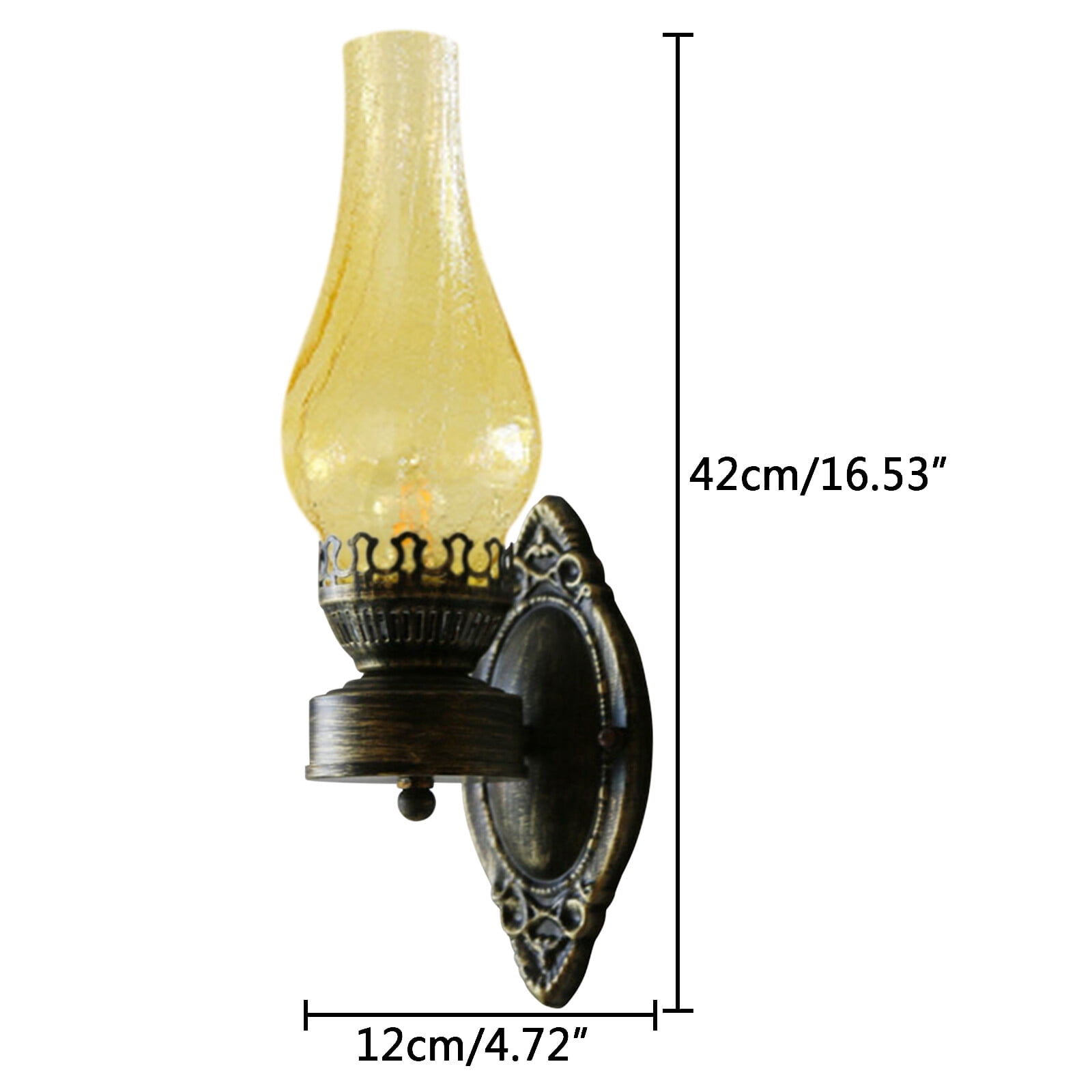 Retro Industrial Petal Shape Farmhouse Rustic Wall Lamp Sconce Glass and Iron Light Fixture for Providing Bright