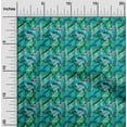 thumbnail image 2 of oneOone Cotton Poplin Teal Green Fabric Abstracts Sewing Material Print Fabric By The Yard 56 Inch Wide, 2 of 5
