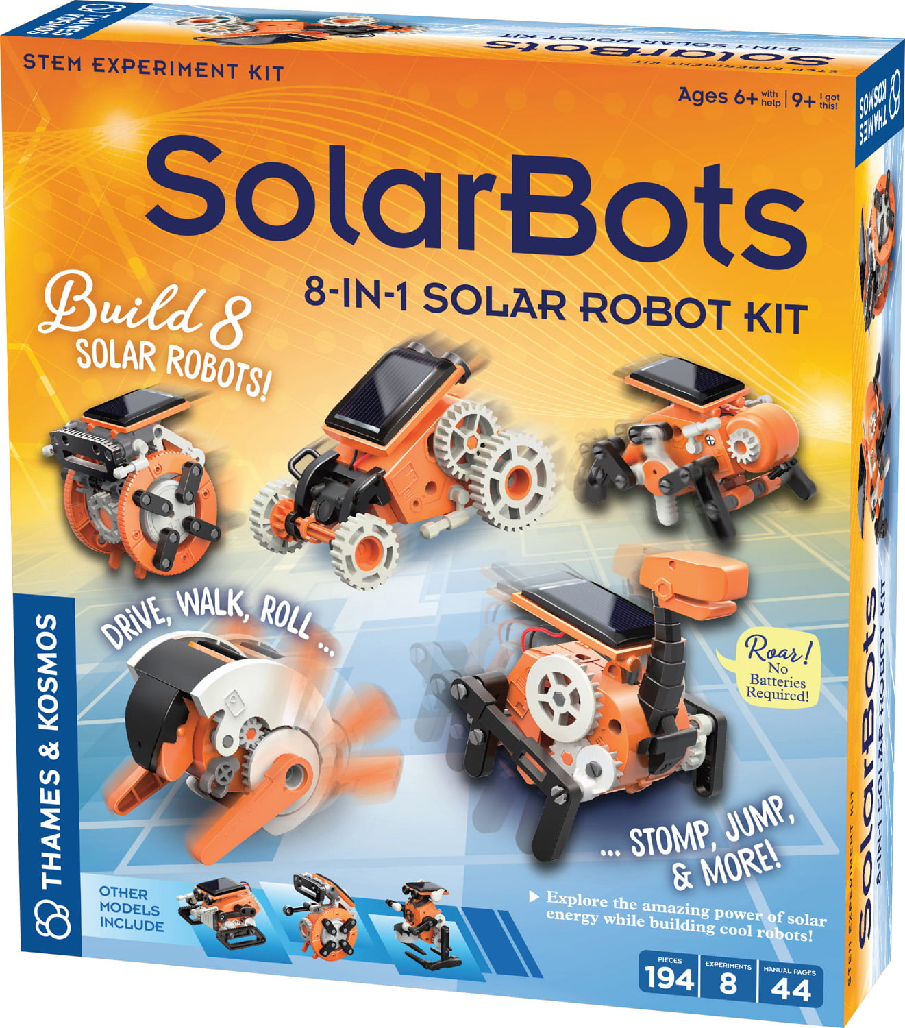 Solarbot 6 in 1 Solar Powered Contruction Project Toy Desk Solar Robotics Robot 