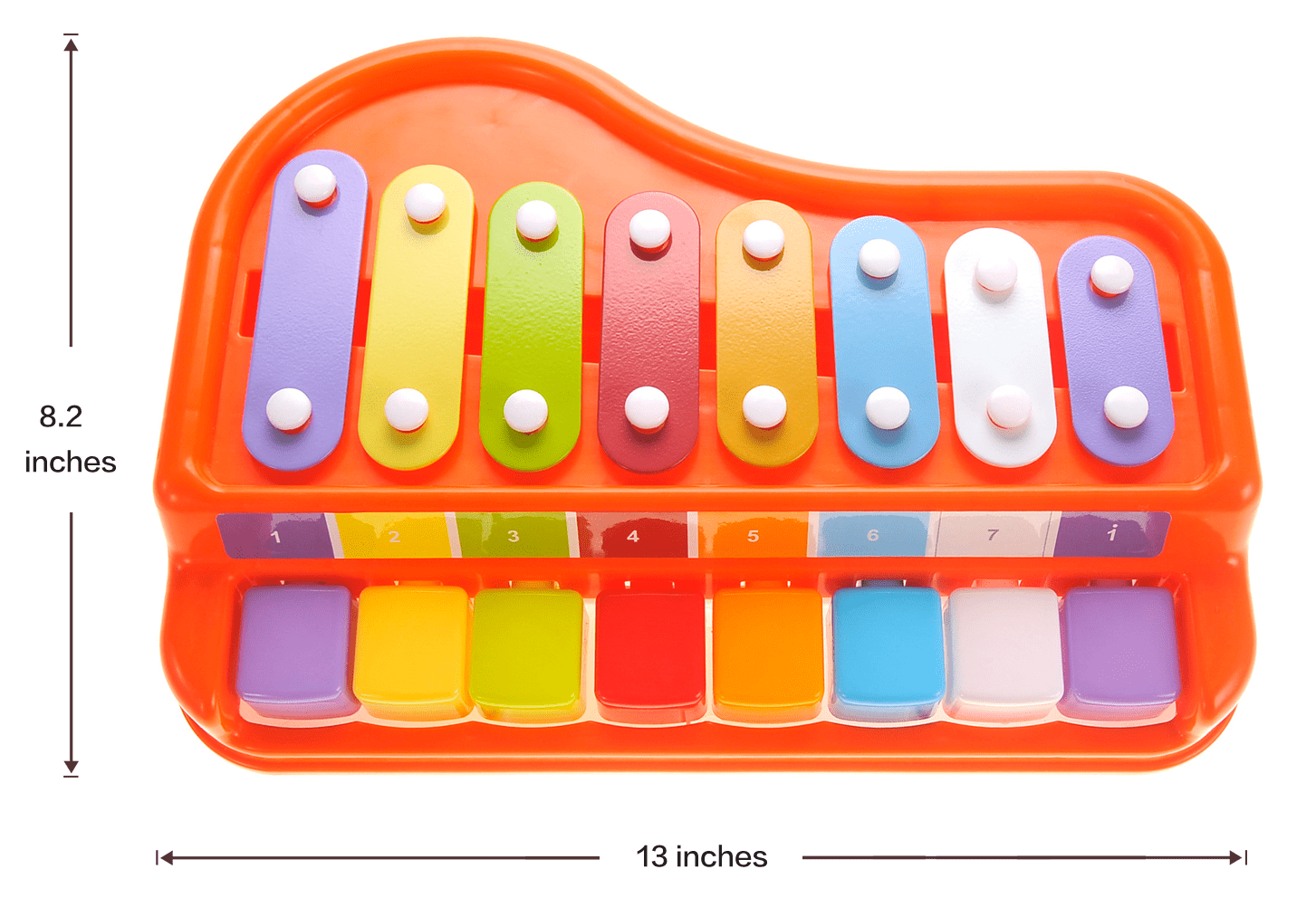 Music Magic PlayWorld 2 In 1 Xylophone - Piano with Music Sheet, Songbook