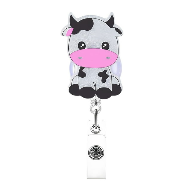 Funny And Cute Cartoon Pattern Badge Reel With Clip Closure For Workplace Induction Graduation Of Doctors Teachers Students Workers