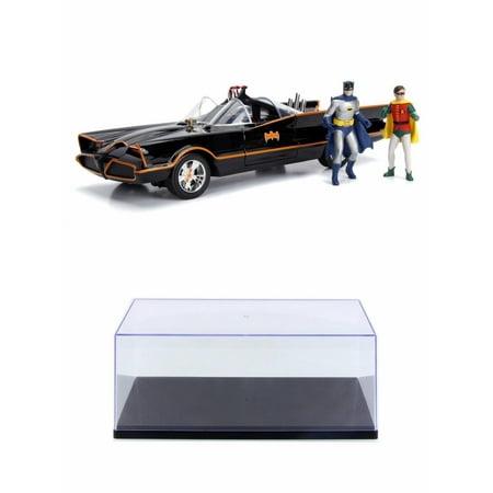 Diecast Car w/Display Case – Batmobile Working lights with Batman and Robin Figures 1966 Classic TV Series – Jada 98625 – 1/18 scale Diecast Model Toy Car Diecast Car w/Display Case – Batmobile Working lights with Batman and Robin Figures 1966 Classic TV Series – Jada 98625 – 1/18 scale Diecast Model Toy Car