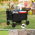 thumbnail image 6 of Vomeast Wagon Stroller for Kids,Spacious 2-Seater Stroller Wagon with Adjustable Canopy,Pull & Push Handle,5-Point Harness,Foldable for Toddlers, Black, 6 of 10